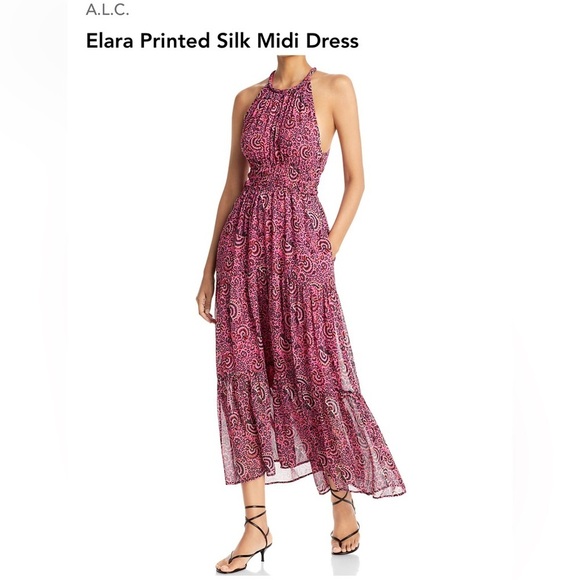 NWT A.L.C. Elara Tiered Midi Dress size 6 - Picture 1 of 16